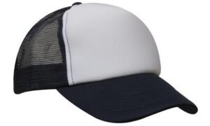 3803 Truckers Mesh Cap White Navy