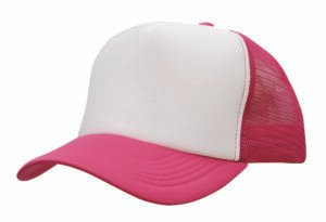 3803 Truckers Mesh Cap White Pink