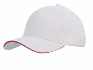 4210 Brushed Heavy Cotton with Sandwich Trim White Pink