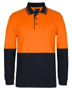 Hi Vis Cotton Long Sleeve Polo 6CPHL