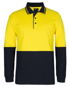 Hi Vis Cotton Long Sleeve Polo 6CPHL