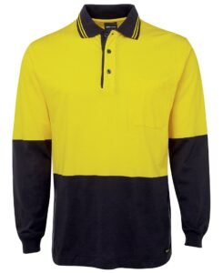 Hi Vis Cotton Long Sleeve Polo 6CPHL