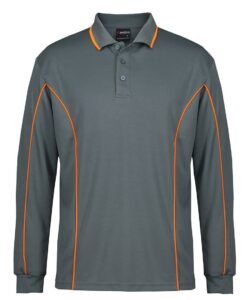 LS PIPING POLO 7PIPL Grey Orange