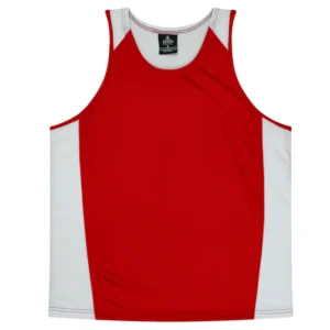 PREMIER MENS SINGLETS - 1101 Red White