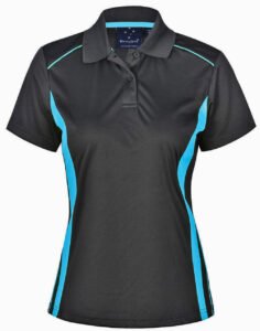 PS80 PURSUIT POLO Ladies' Charcoal Aqua