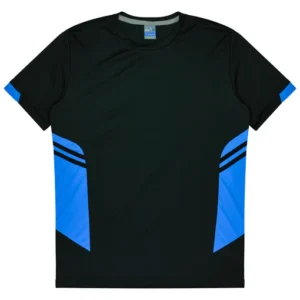 TASMAN MENS TEES - 1211 Black Cyan