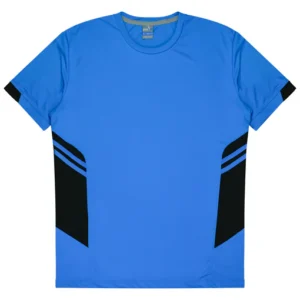 TASMAN MENS TEES - 1211 Cyan Black