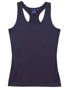 TS21A STRETCH RACEBACK SINGLET Ladies' Navy