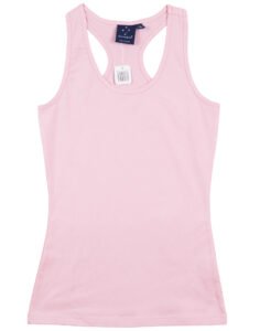 TS21A STRETCH RACEBACK SINGLET Ladies' Pink
