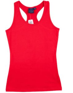 TS21A STRETCH RACEBACK SINGLET Ladies' Red
