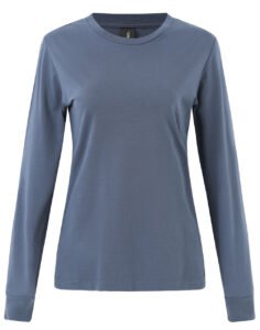 TS48 PREMIUM COTTON FACE LS TEE Slate Blue