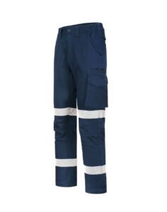 WP26HV UNISEX COTTON STRETCH RIP-STOP WORK PANTS WITH SEGMENTED TAPE Navy